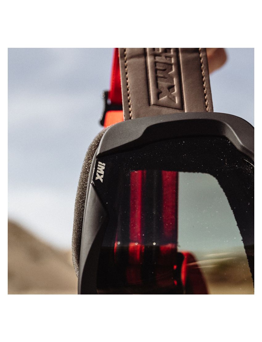 Gogle IMX Endurance Rust Black Matt/Red (szyba dark smoke + clear)