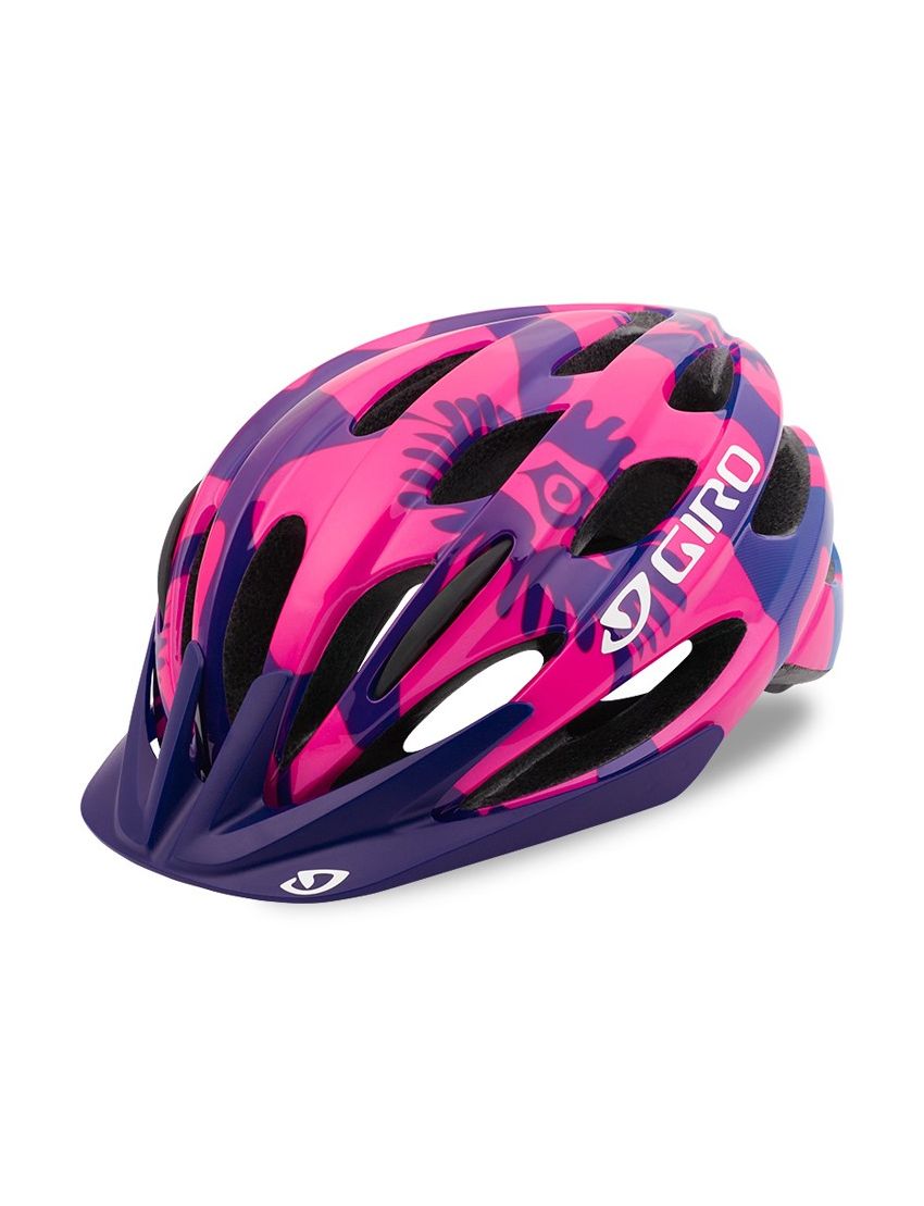 Kask dziecięcy juniorski GIRO RAZE berry blue flowers roz. Uniwersalny (50-57 cm) (NEW)