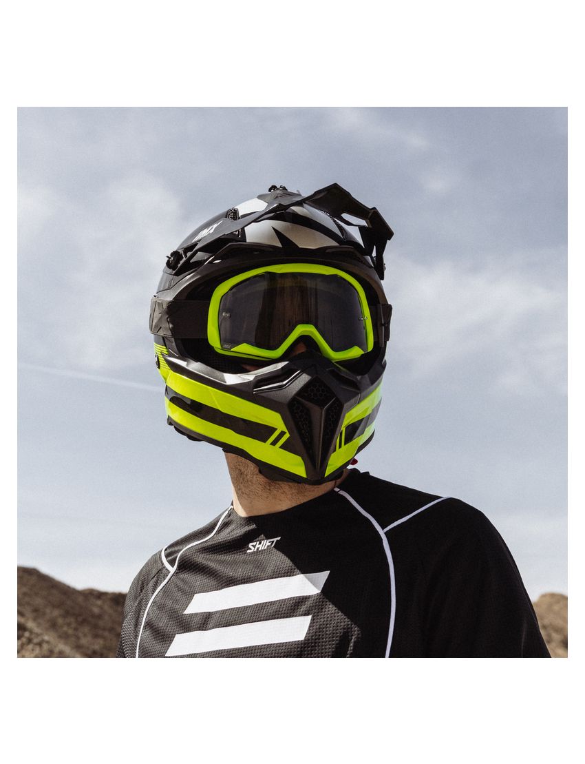 Gogle IMX Endurance Flip Flo Yellow/Black (szyba dark smoke + clear)