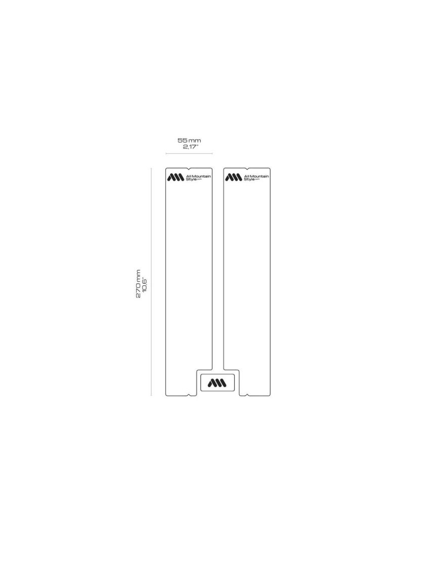 Naklejki ochronne AMS Fork Clear/Silver