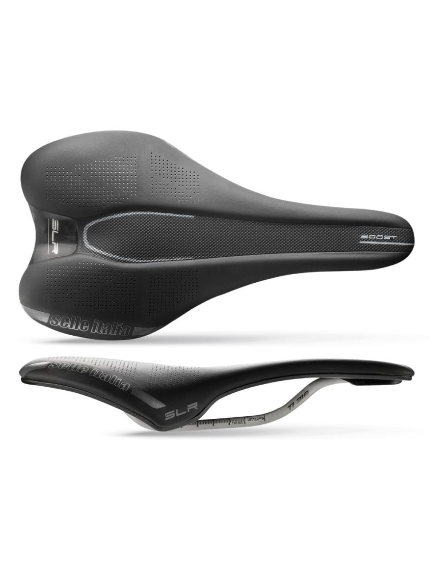 Siodło SELLE ITALIA SLR BOOST L (id match - L1) ti 316 tube 7, fibra-tek, czarne (NEW) 