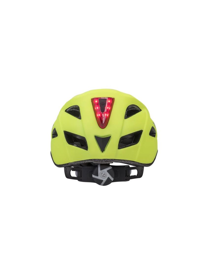Kask AUTHOR PULSE LED X8 żółty fluo 58-61 (z lampką tylną) 