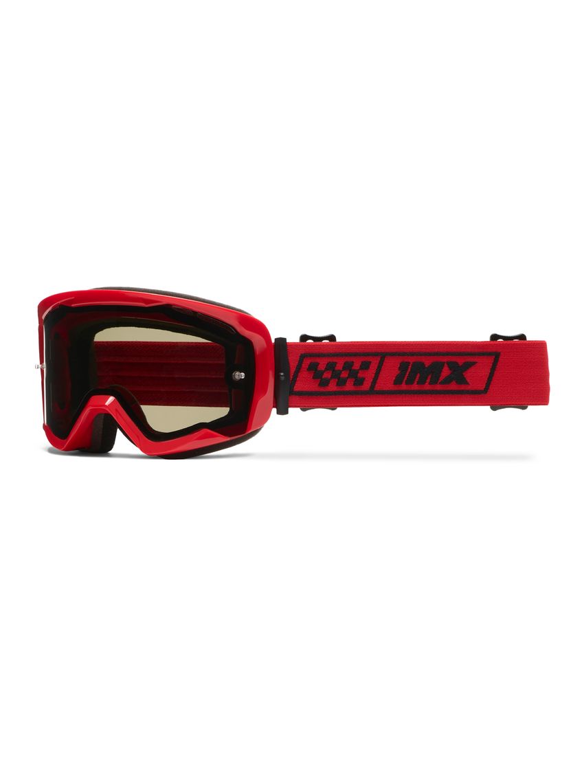 Gogle IMX Endurance Race Red Gloss/Red (szyba dark smoke + clear)