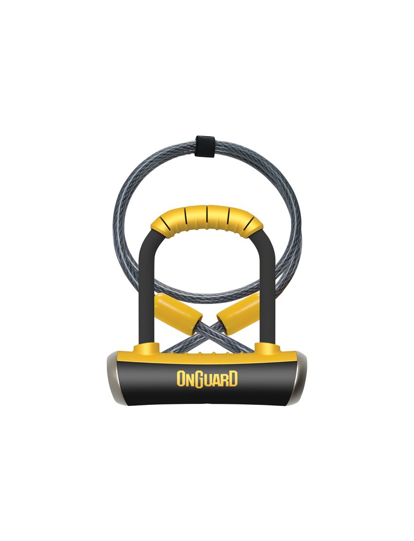Zapięcie rowerowe ONGUARD PitBull Mini DT 8008 U-LOCK - 14mm 90mm 140mm - 5 x Klucze z kodem + linka 10mm 120cm 