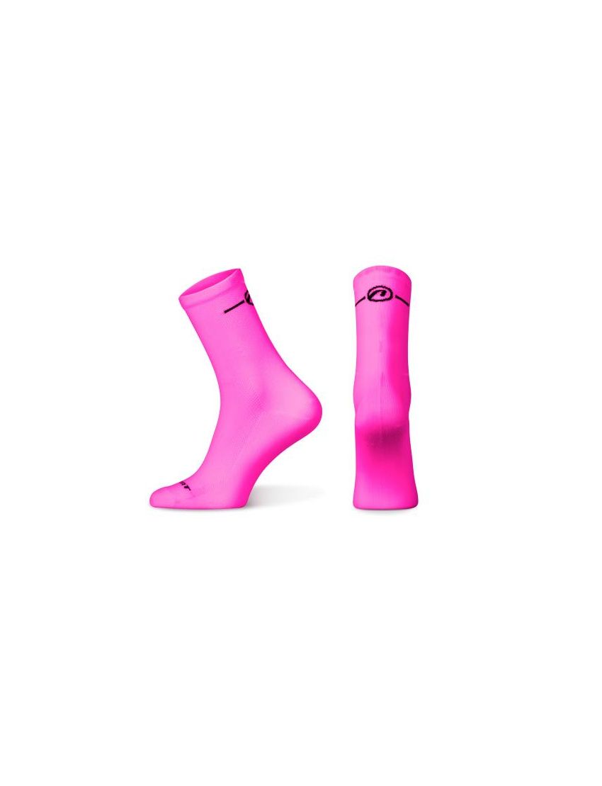 Accent Skarpetki kolarskie Pure Long, różowo fluo-czarne, rozmiar XL (45-46) 