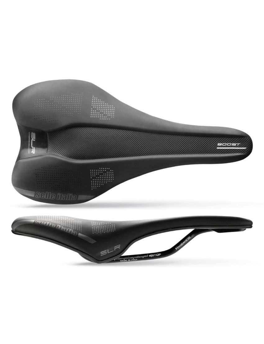 Siodło SELLE ITALIA SLR BOOST TM S (id match - S1) manganese tube 7, duro-tek, soft touch, czarne (NEW) 