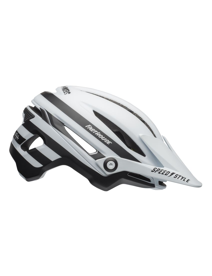 BELL SIXER INTEGRATED MIPS fasthouse stripes matte white black kask-S