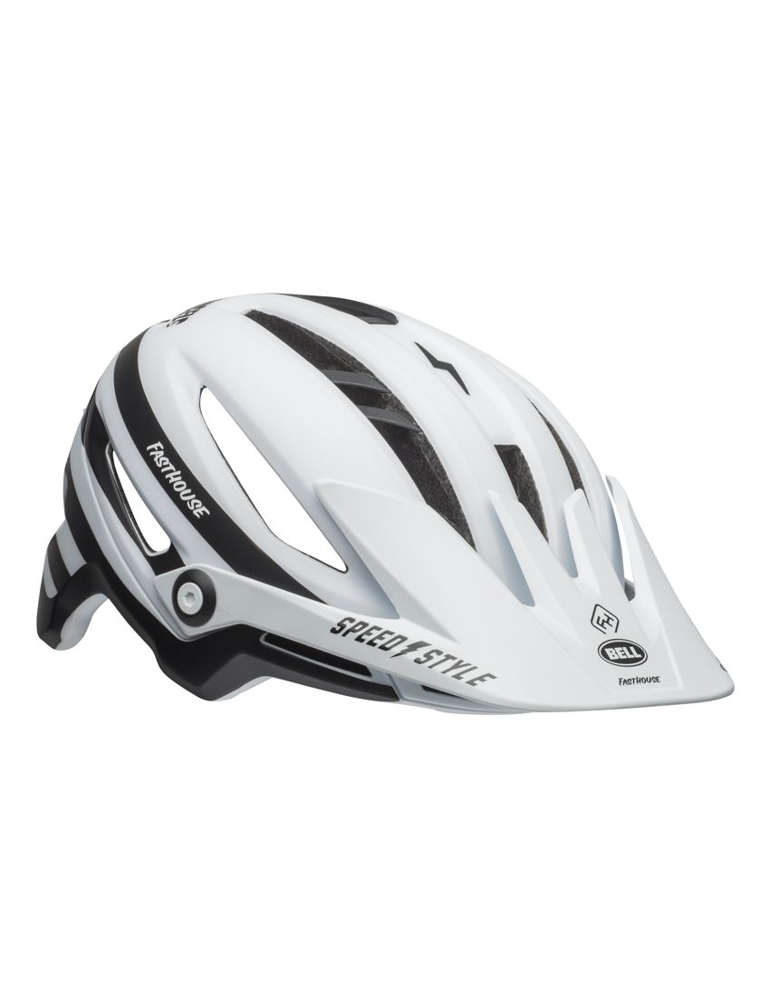 BELL SIXER INTEGRATED MIPS fasthouse stripes matte white black kask-M