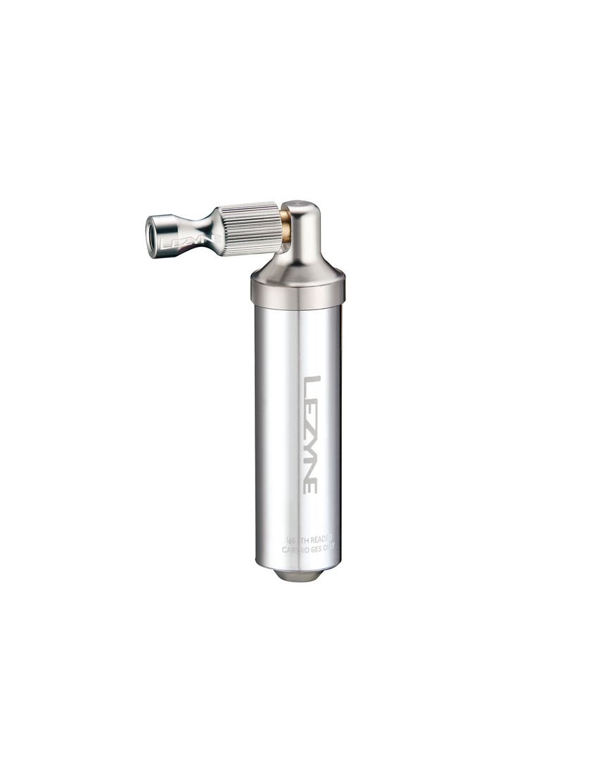 Pompka ręczna LEZYNE ALLOY DRIVE CO2 + 1x nabój gazowy 16g srebrna (NEW) 