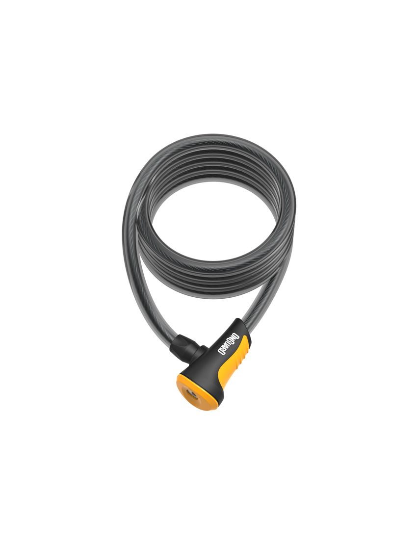 Zapięcie rowerowe ONGUARD NEON 8162OR Linka - 12mm 180cm - uchwyt + 2 x Klucze z kodem pomarańczowe 