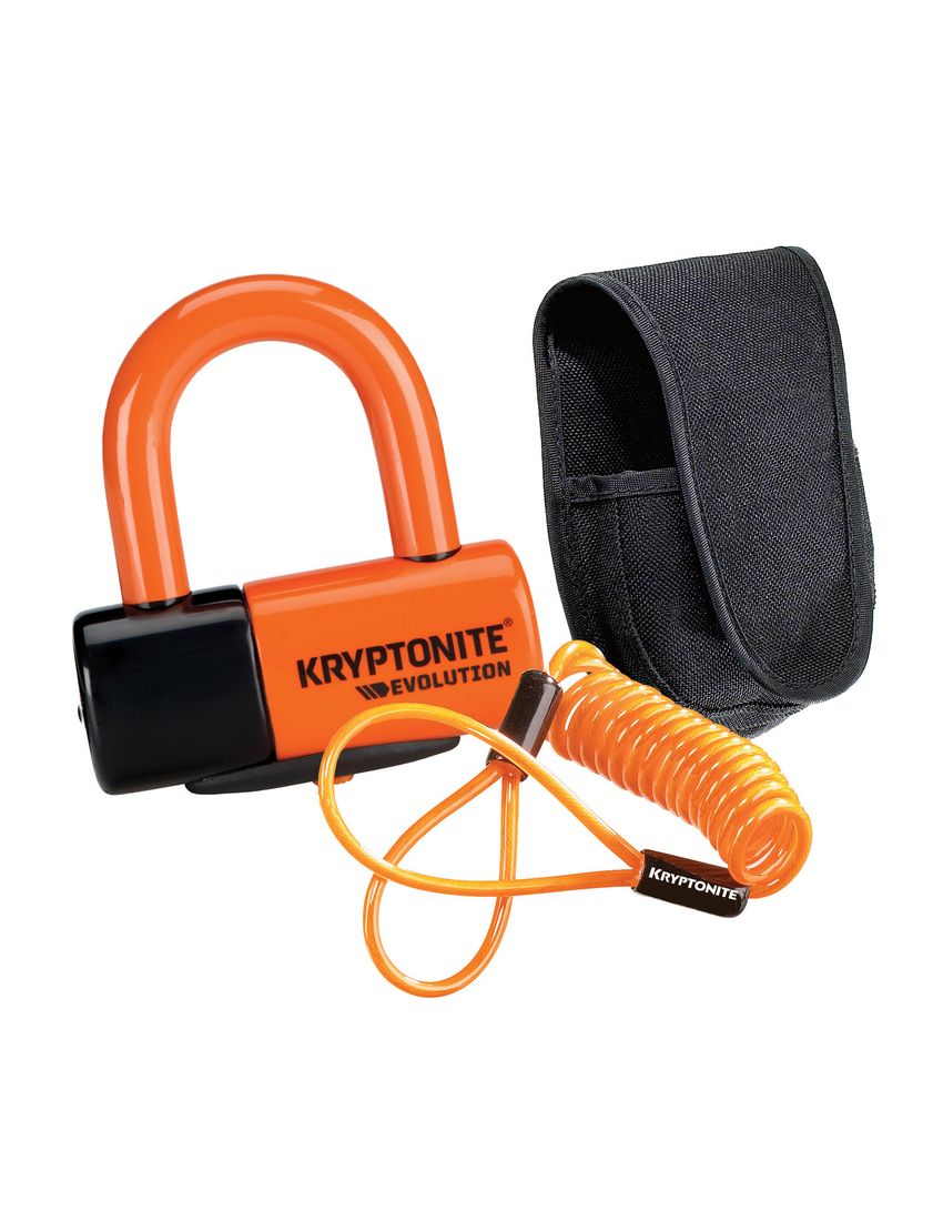KRYPTONITE BLOKADA TARCZY HAMULCOWEJ KRYPTONITE EVOLUTION DISC LOCK PREMIUM PACK ORANGE 