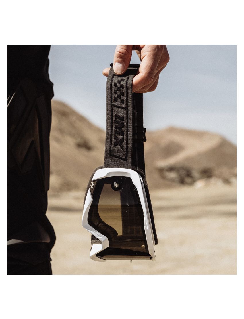 Gogle IMX Endurance Race White Gloss/Black (szyba dark smoke + clear)