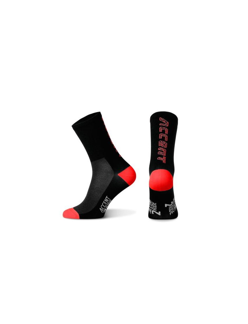 Accent Skarpetki kolarskie Hero Long, czarno-czerwone, rozmiar XL (45-46)