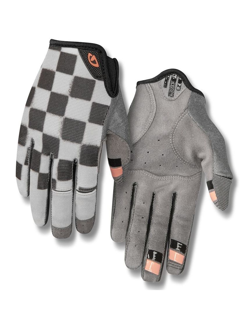 Rękawiczki damskie GIRO LA DND długi palec checkered peach roz. XL (obwód dłoni 205-210 mm / dł. dłoni 196-205 mm) (NEW) 