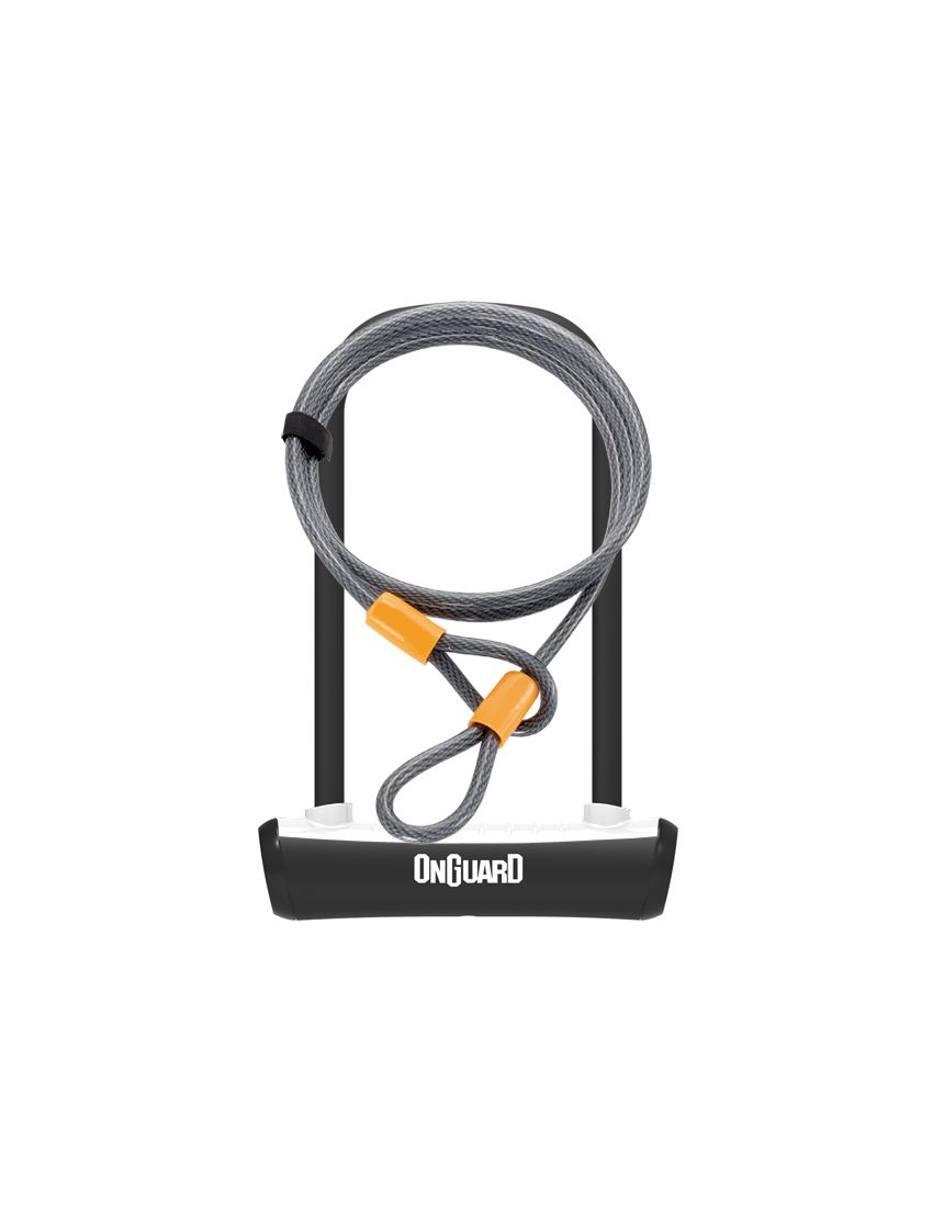 Zapięcie rowerowe ONGUARD NEON 8154WH U-LOCK - 115mm 230mm - uchwyt + 2 x Klucze + linka 10mm 120cm białe (NEW) 