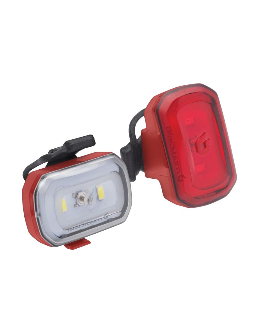 Zestaw lampki BLACKBURN CLICK USB przód 60 lumenów, CLICK USB tył 20 lumenów czerwone (NEW) 
