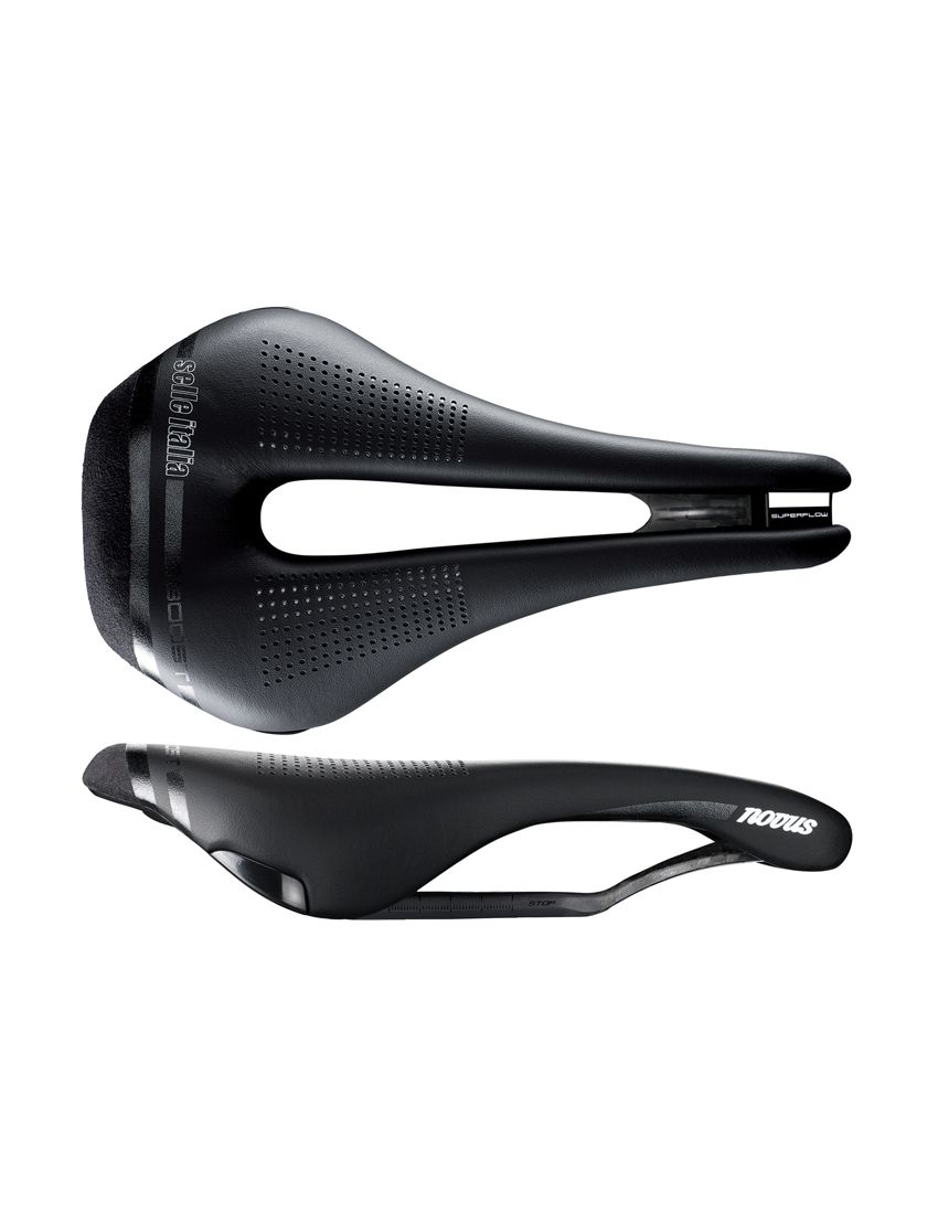 Siodło SELLE ITALIA NOVUS BOOST KIT CARBONIO SUPERFLOW S (id match - S3) carbon/keramic 7x9, fibra-tek, czarne (NEW) 