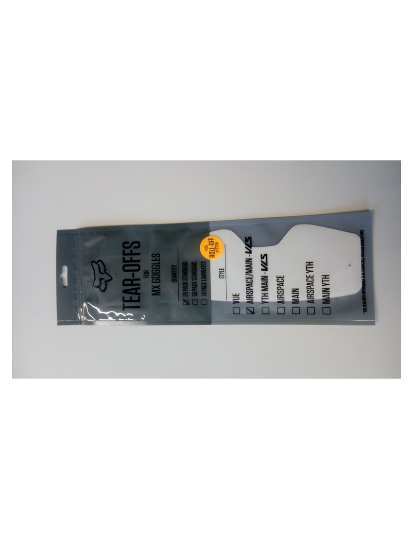 Zrywki Tear-off Do Gogli Fox Airspace/main Ii Std Tear Off Clear 