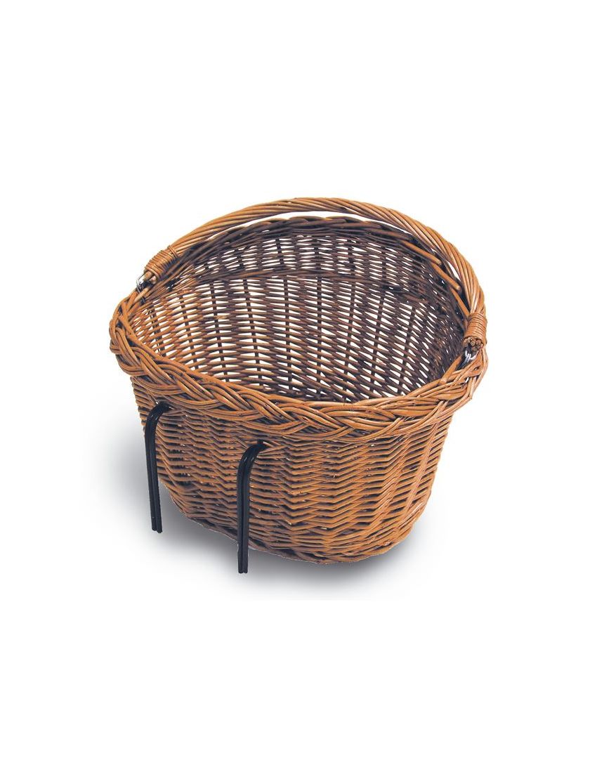 Kosz na kierownicę/bagażnik BASIL DETROIT mocowanie na haki, wiklinowy brązowy (NEW) 