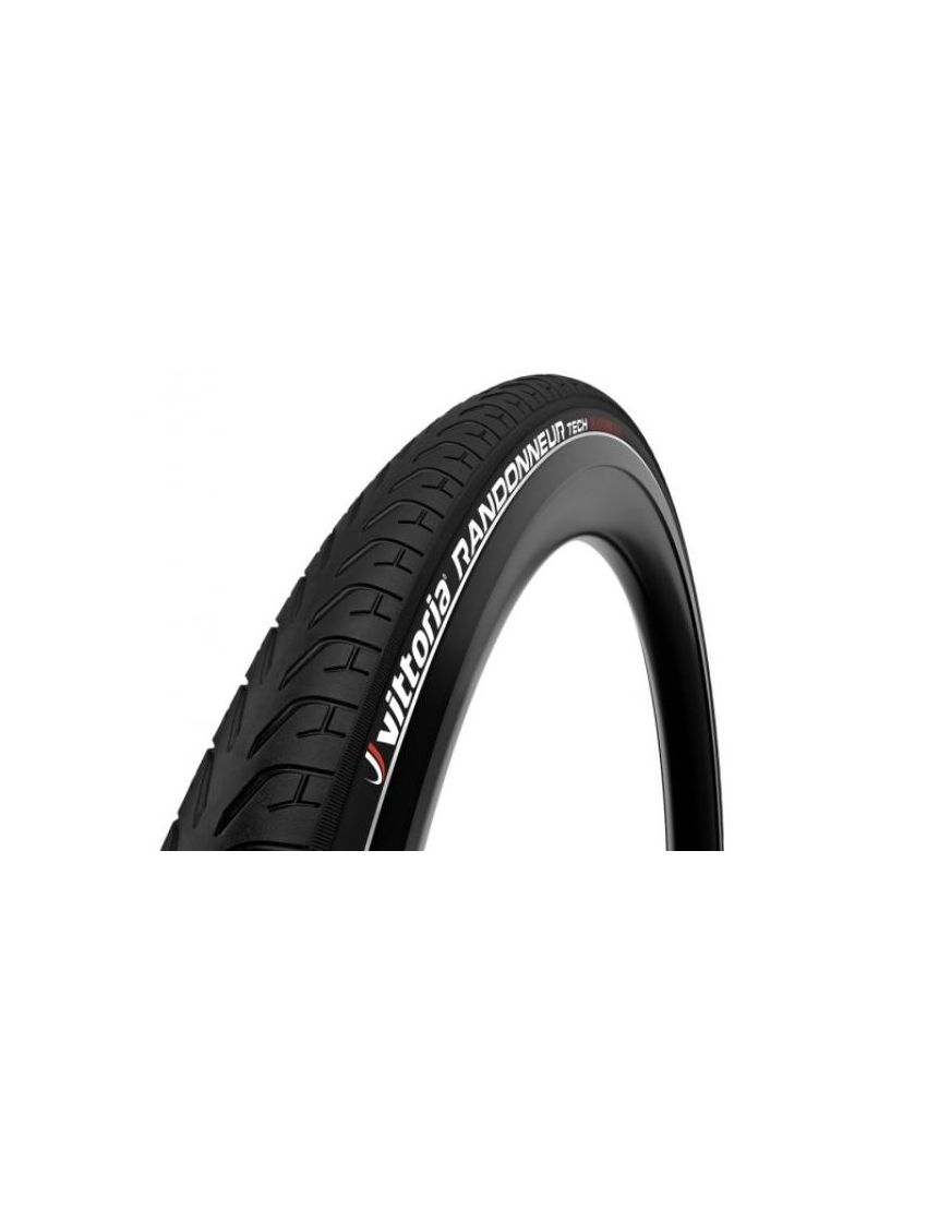 Vittoria Opona Randonneur Tech G2.0 700x48C, czarna, drutowa, odblask 