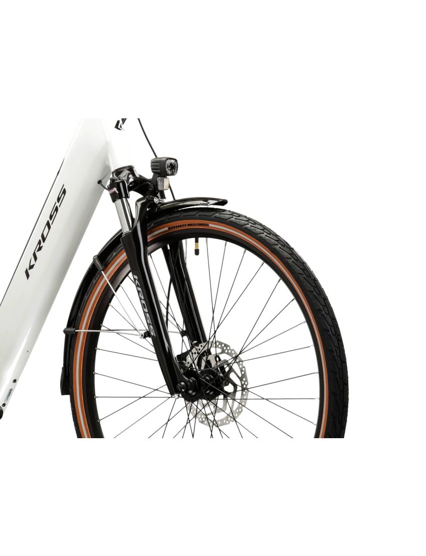 Rower KROSS Trans Hybrid 1.0 Perłowy