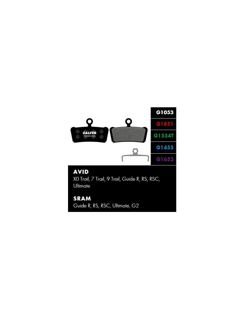 Klocki hamulcowe GALFER Advanced FD459 Avid/Sram