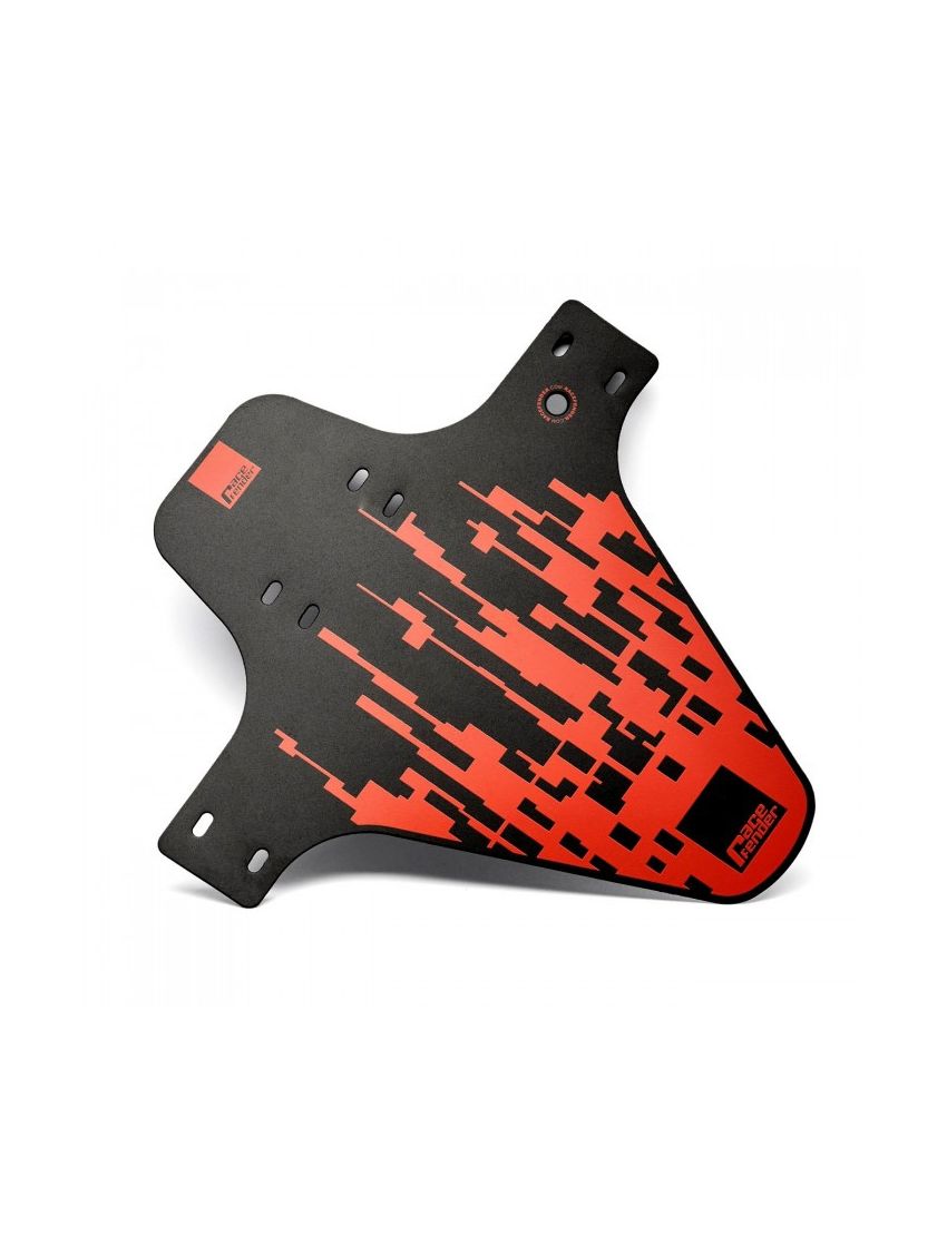 Błotnik przedni RACEFENDER Pixel czerwony + rzep