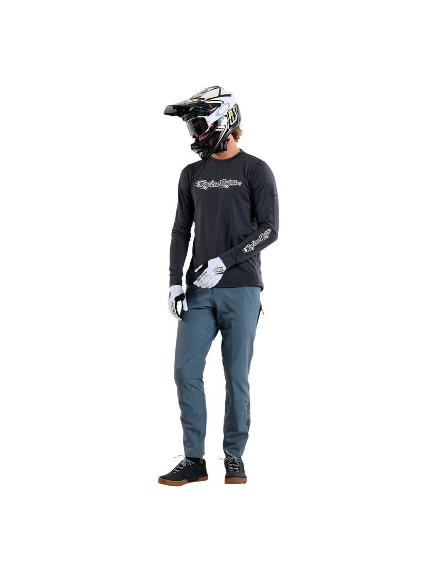 Koszulka TLD Ruckus LS Ride Tee Burn Out Carbon