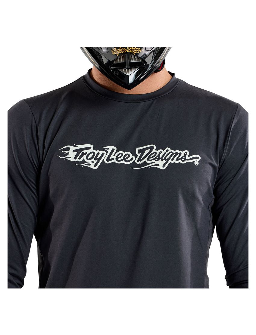 Koszulka TLD Ruckus LS Ride Tee Burn Out Carbon