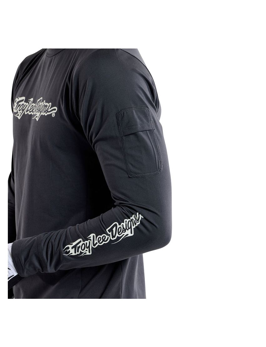 Koszulka TLD Ruckus LS Ride Tee Burn Out Carbon