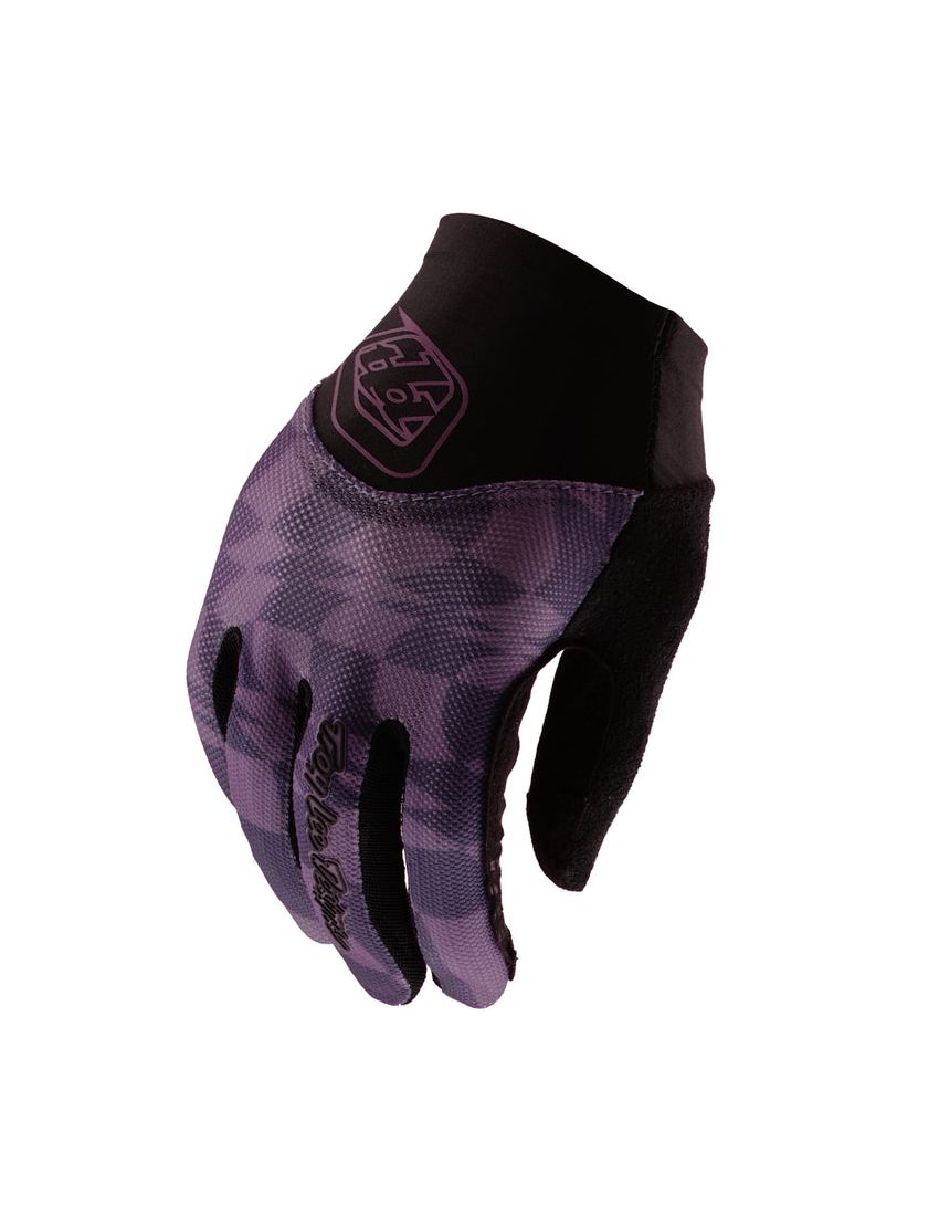 Rękawiczki damskie TLD Ace 2.0 Twisted Checkers Deep Purple